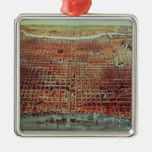 General View of Philadelphia, 1875 Metal Tree Decoration