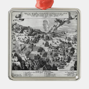 General view of the battle of Muhlberg Metal Tree Decoration