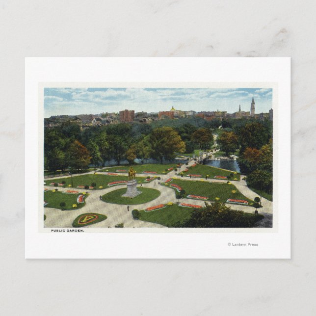 General View of the Public Garden Postcard (Front)