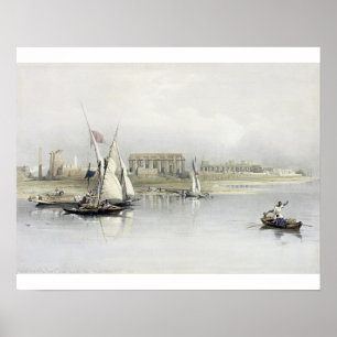 General View of the Ruins of Luxor from the Nile, Poster