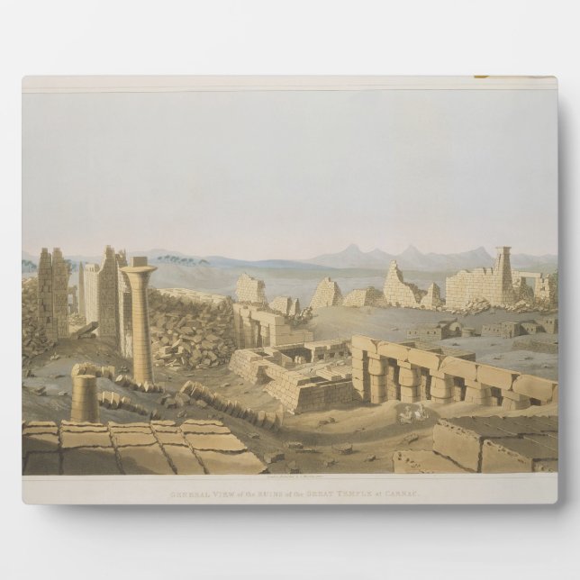 General View of the Ruins of the Great Temple of C Plaque (Front)