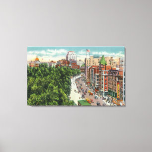 General View of Tremont Street Canvas Print
