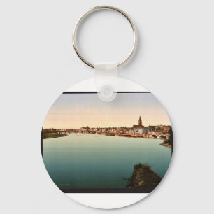 General view, Toulouse, France vintage Photochrom Key Ring