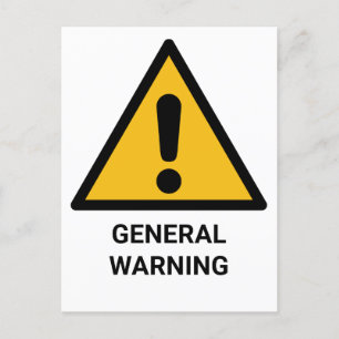 General Warning Label, Hazard Notice Postcard