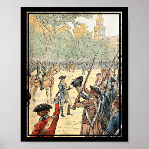 General Washington Commanding Continental Army Poster