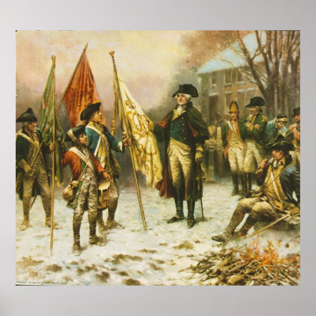 General Washington Inspecting the Captured Colours Poster (Front)