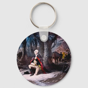 General Washington Praying at Valley Forge, PA Key Ring