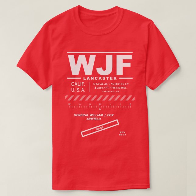 General William J. Fox Airfield WJF T-Shirt (Design Front)