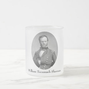 General William Sherman Frosted Glass Coffee Mug