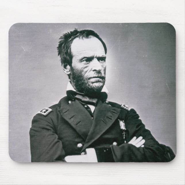 General William T. Sherman (1820-91) (b/w photo) Mouse Mat (Front)