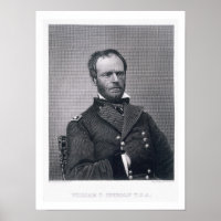 General William Tecumseh Sherman, engraved after a
