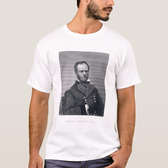 General William Tecumseh Sherman, engraved after a T-Shirt (Front)