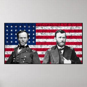 Generals Sherman and Grant Poster
