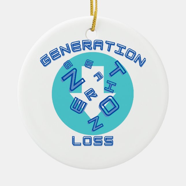 Generation loss  ceramic tree decoration (Front)