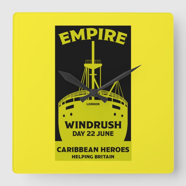 Generation Windrush    Square Wall Clock (Front)
