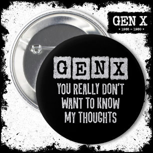Generation X 80s Kid Gen X Gen Xer Funny Gen X 6 Cm Round Badge