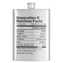 Generation X | Fun Nutrition Facts Sarcasm Neglect