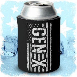 Generation X Gen Xer American Flag Proud Gen X Can Cooler