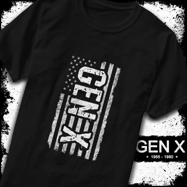 Generation X Gen Xer American Flag Proud Gen X T-Shirt (Creator Uploaded)