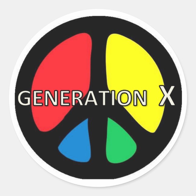 Generation X PEACE sticker (Front)