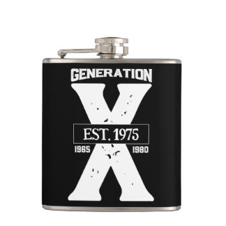 Generation X Personalised Vinyl Wrapped Flask