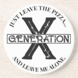 Generation X Pizza Coaster<br><div class="desc">If you're Gen-X, you remember playing football in the yard, building a tree fort, and spending days at the pool, bowling alley, or arcade with your friends. Today? Not so much. Your weekend evenings are spent binge-watching the latest drama because even if your friends hadn't all moved away already, socialising...</div>