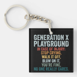 Generation X Playground In Case Of Injury Gift Key Ring
