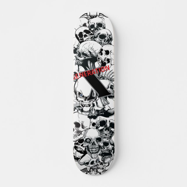 Generation X Pro Skull Deck Skateboard (Front)