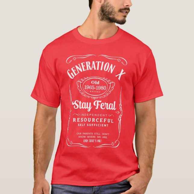Generation X Stay Feral Premiumriblend retro retro T-Shirt (Front)