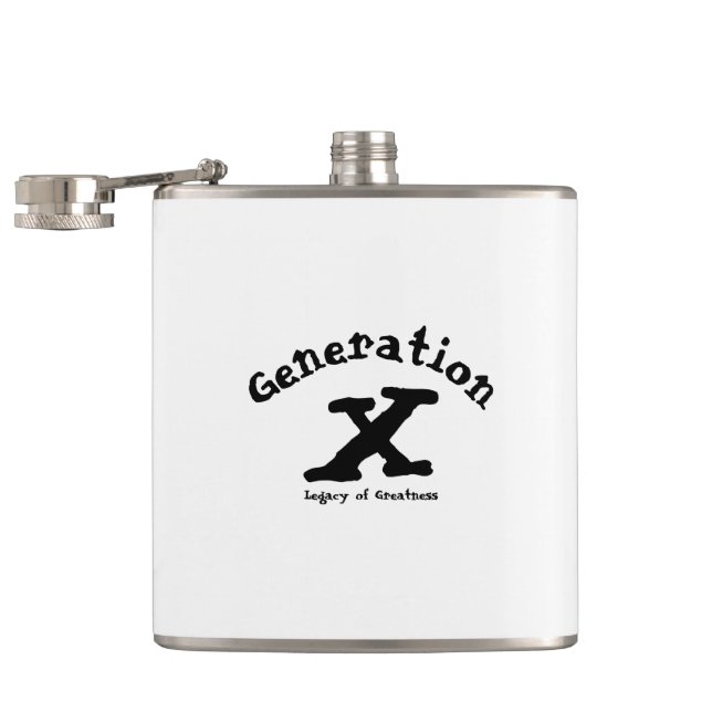 Generation X Vinyl Wrapped Flask (Opened)
