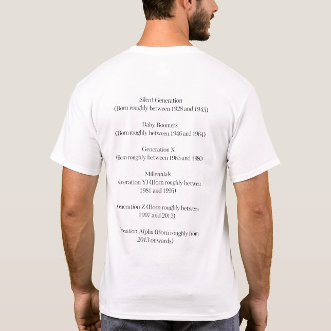 Generations names  T-Shirt (Back)