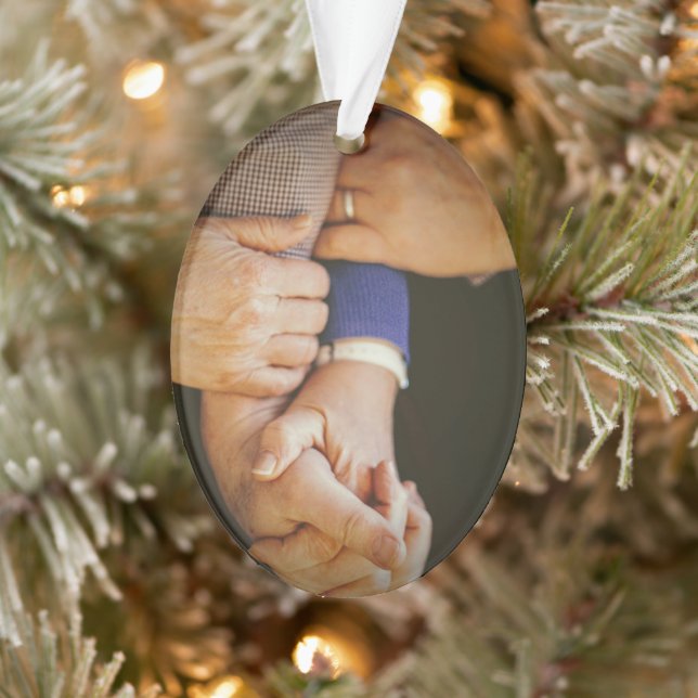 Generations of Hands Photo Memory Legacy Keepsake Ornament (Tree)