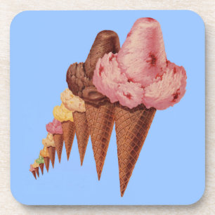 generations of ice cream cones coaster