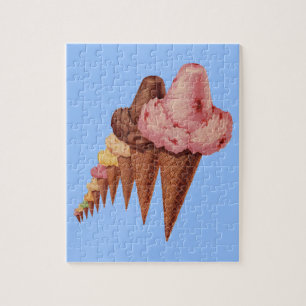 generations of ice cream cones jigsaw puzzle