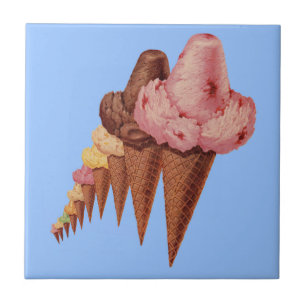 generations of ice cream cones tile