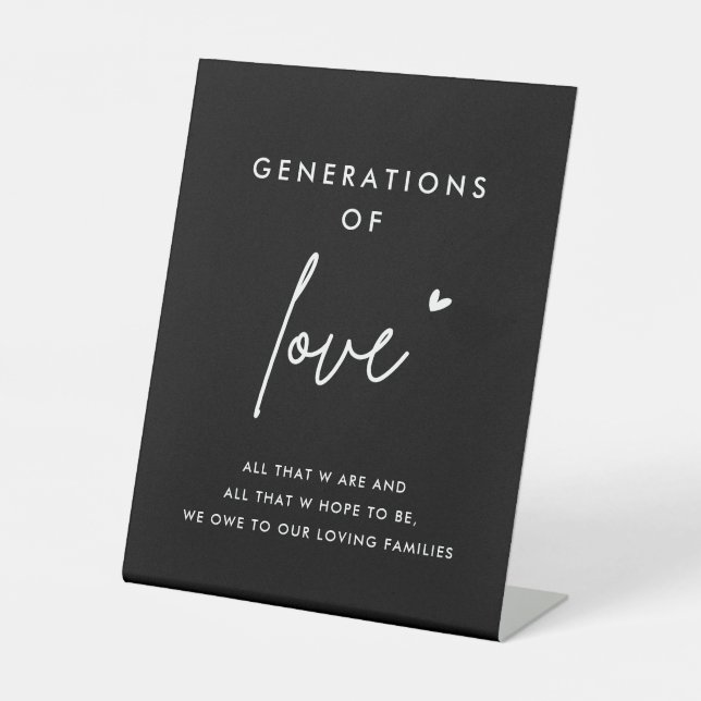 Generations Of Love Wedding Day Signs (Front)