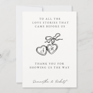 Generations of Love Wedding Table Card