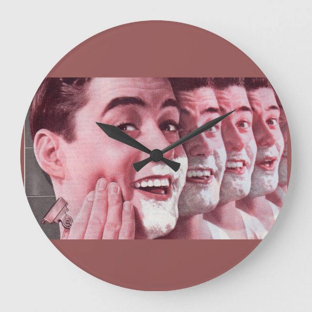 generations of shaving large clock (Front)