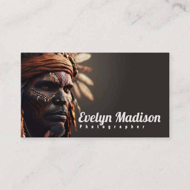 generative ai australia aboriginal g676 business card (Front)