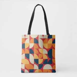 Generative Art: Colourful Quarter Circles Tote Bag