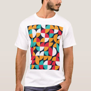 Generative Art: Colourful Triangle Pattern T-Shirt