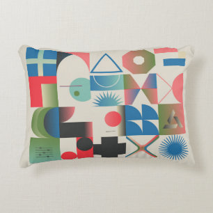 Generative design artwork graphics of bizarre comp decorative cushion