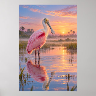 generativecontent "roseate spoonbill" "texas bird poster