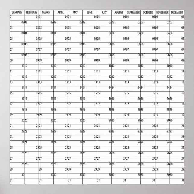 generic annual planner poster (Front)