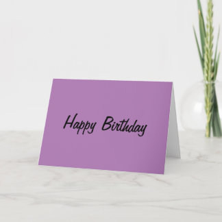 Generic Birthday Card Purple