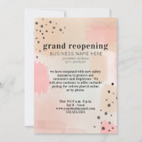 Generic Business Grand Reopening Abstract Pink