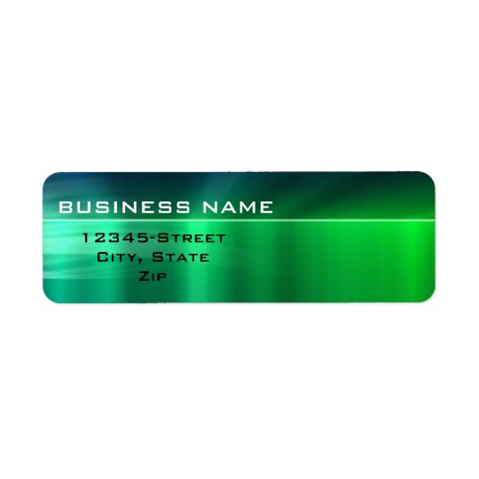 Generic Business - Shiny Green Metallic Return Address Label
