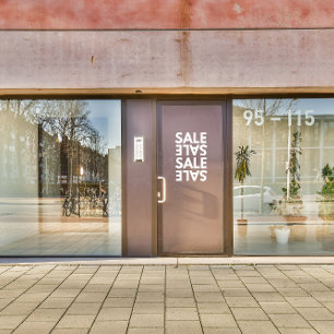 Generic Business Shop Simple Sale Front Door Window Cling