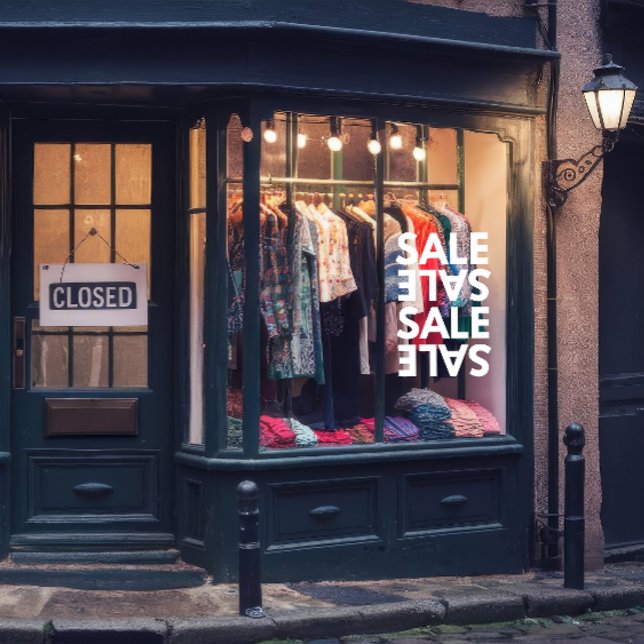 Generic Business Shop Simple Sale Front Window Cling (Creator Uploaded)