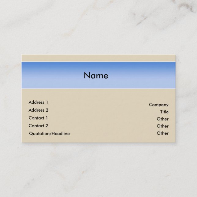 Generic Card (Front)
